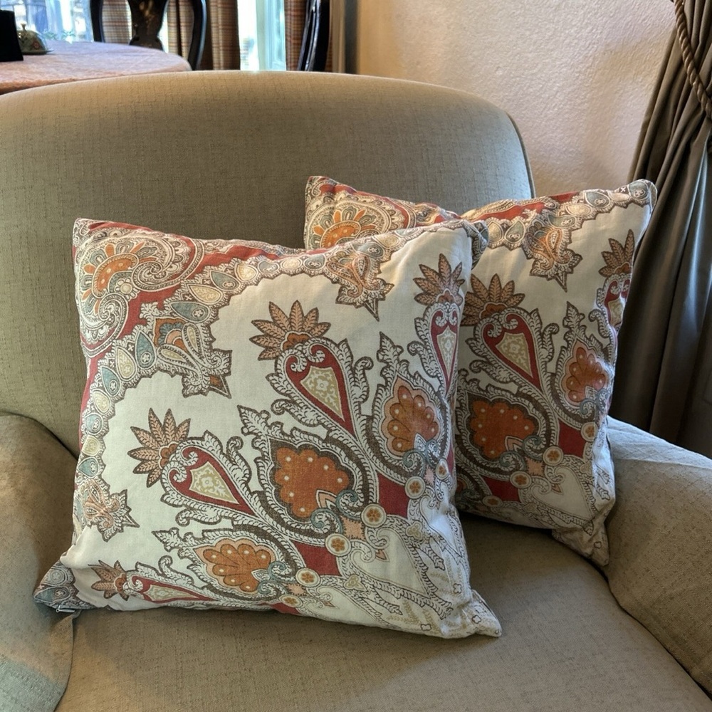 Pair of Pottery Barn Valencia Pillow Covers